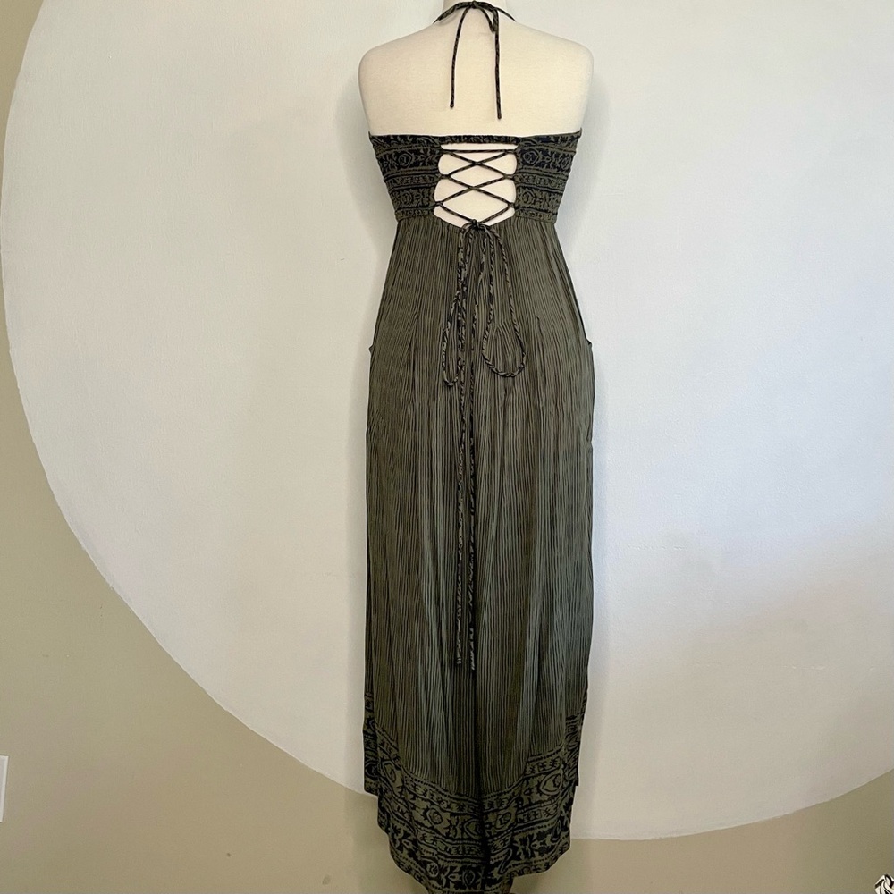 Free People Smocked Halter Romper, Medium - Picture 3 of 6